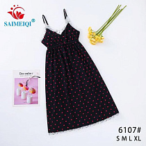 Ночнушка Estima 6107 black-red - делук