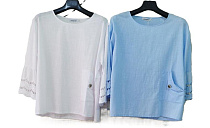 Блузка Orange Chinese 416 l.blue - делук