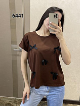 Футболка Fsn 6441 brown - делук