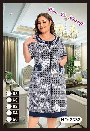 Халат Anion 2332 navy-white - делук