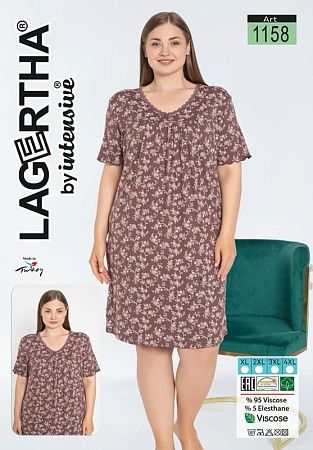 Ночнушка Cotpark 1158 brown - делук