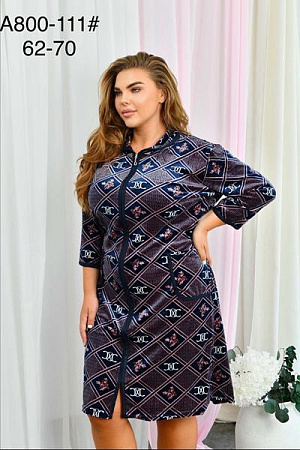 Халат Estima A800-111 navy-beige - делук