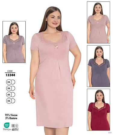 Ночнушка Cotpark 13344 red - делук