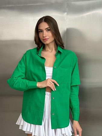 Рубашка Arina 2454 green - делук