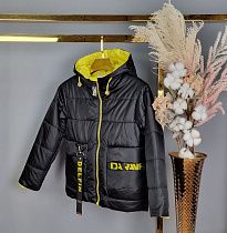 Куртка No Brand 9789 black-yellow - делук