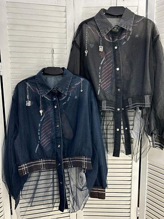 Куртка Style Nadezhda 8090 grey - делук