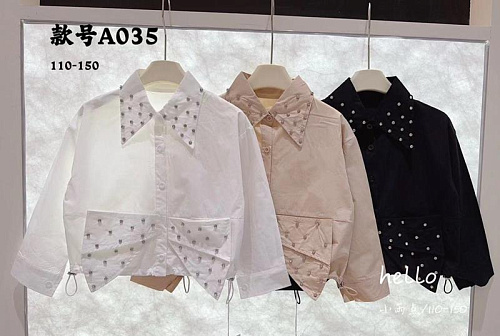 Рубашка Delfinka A035 beige - делук