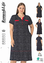 Платье Cotpark 7959 black-red - делук