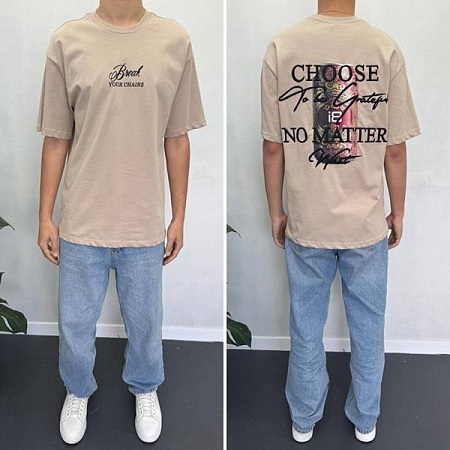 Футболка I8Denim 90575 beige - делук