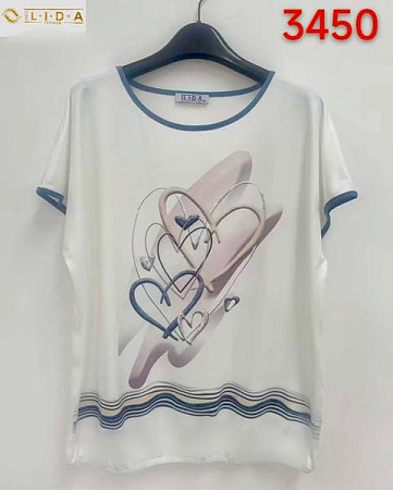 Футболка Lida 3450 white - делук