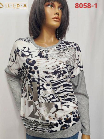 Свитер Lida 8058-1 grey - делук