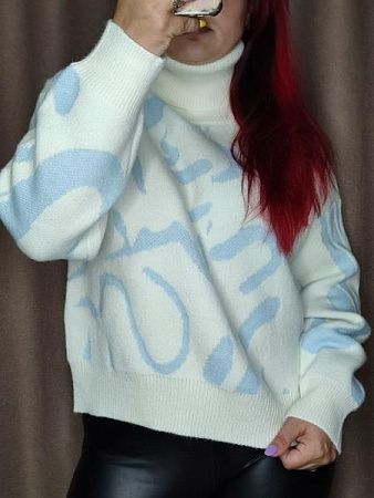 Свитер Kosta 5505 white-l.blue - делук