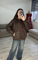 Худи S.Style 619 brown - делук