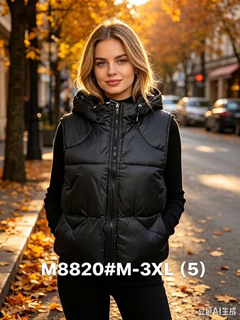 Жилетка Jacket M8820 black - делук