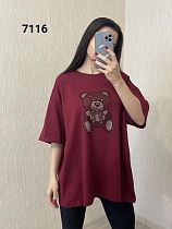 Футболка Fsn 7116 wine - делук