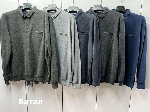 Свитер Navas 2724 d.grey-l.blue - делук