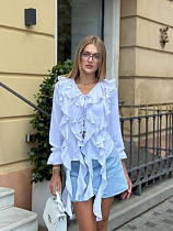 Блузка Arina 2474 white - делук