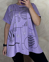 Футболка Levisha 26008 lilac - делук