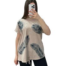 Футболка Levisha 25065 beige - делук