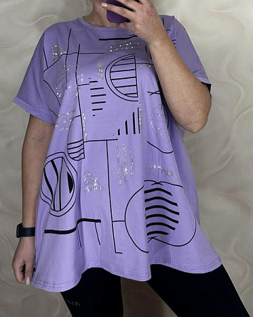 Футболка Levisha 26008 lilac - делук