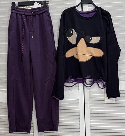 Штаны Спорт Divo DV343 purple - делук