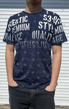 Футболка No Brand 128 navy - делук