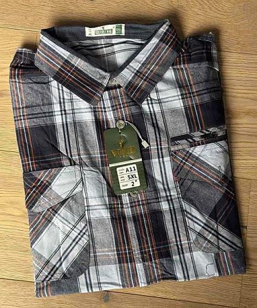 Рубашка Nik A11 black-grey - делук