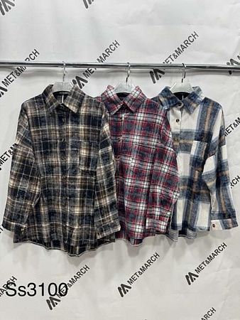 Рубашка Met&March SS3100 navy-khaki - делук
