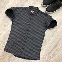 Рубашка No Brand 2151 black - делук