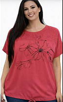 Футболка Elena&Vika 26013 red - делук