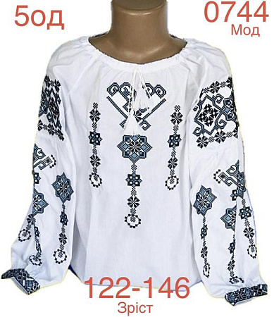 Вышиванка Надийка ND885-0744 white - делук