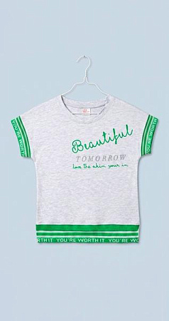 Футболка Dino DN1025 l.grey-green - делук