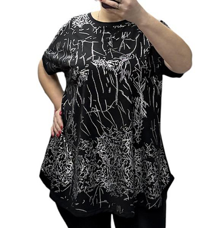 Футболка Elena&Vika 25010 black - делук