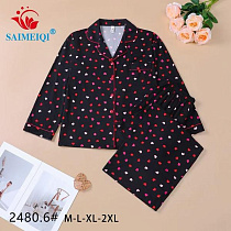 Пижама Estima 2480-6 black - делук