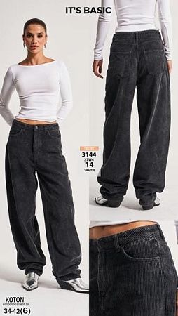 Штаны Jeans Style 3144-27W d.grey - делук