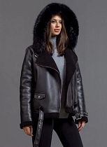 Дубленка Dorimodes DL619 black-black - делук