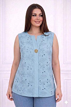 Футболка Elena&Vika 26037 l.blue - делук
