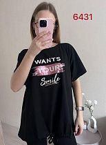 Футболка Fsn 6431 black - делук