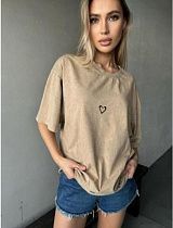 Футболка Lora LR126 beige - делук
