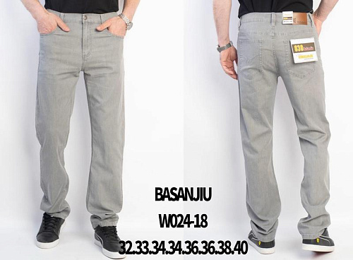 Джинсы Basanjiu 024-18 grey - делук