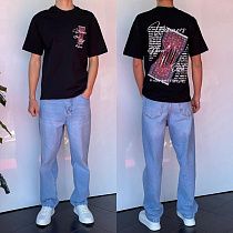 Футболка Three Black 2234 black - делук