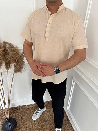 Рубашка Nik 56284 beige - делук