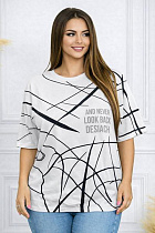 Футболка Elena&Vika 26009 white - делук