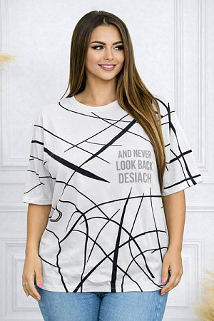 Футболка Elena&Vika 26009 white - делук