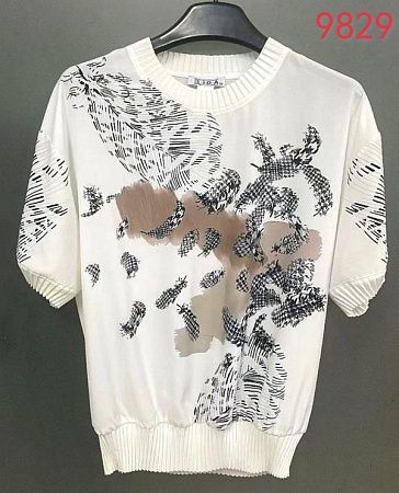 Футболка Lida 9829 white - делук