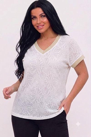 Футболка Levisha 26045 white - делук