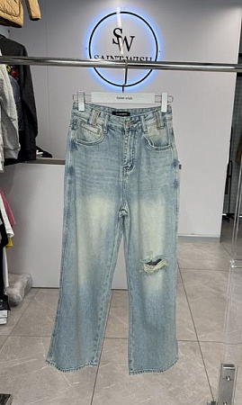 Джинсы Saint Wish 1319-2 l.blue - делук
