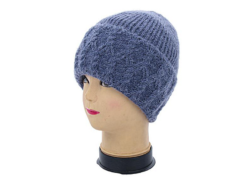 Шапка Angelica ABC002-1 на флісі blue - делук