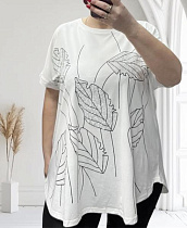 Футболка Elena&Vika 25009 white - делук