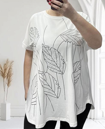 Футболка Elena&Vika 25009 white - делук